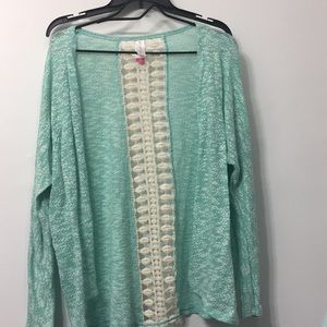 Blue cardigan